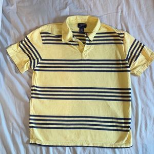 American Eagle Outfitters Yellow Stripped Polo Shirt